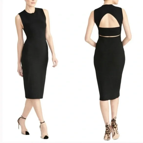 Rachel Roy Womens Black Sleeveless Knee Length Body Con Dress Size: S